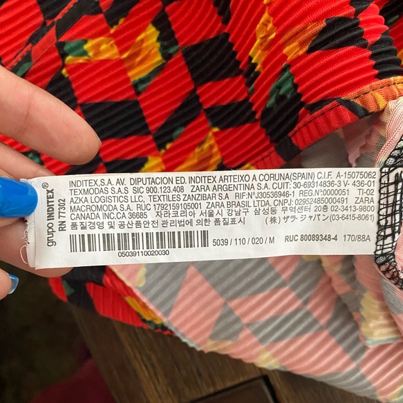 ZARA Geometric Floral Wrap Dress - Picture 6 of 15